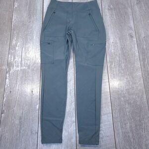 Athleta Headlands Hybrid Cargo Tight Women 6 Blue Gray Hiking Leggings